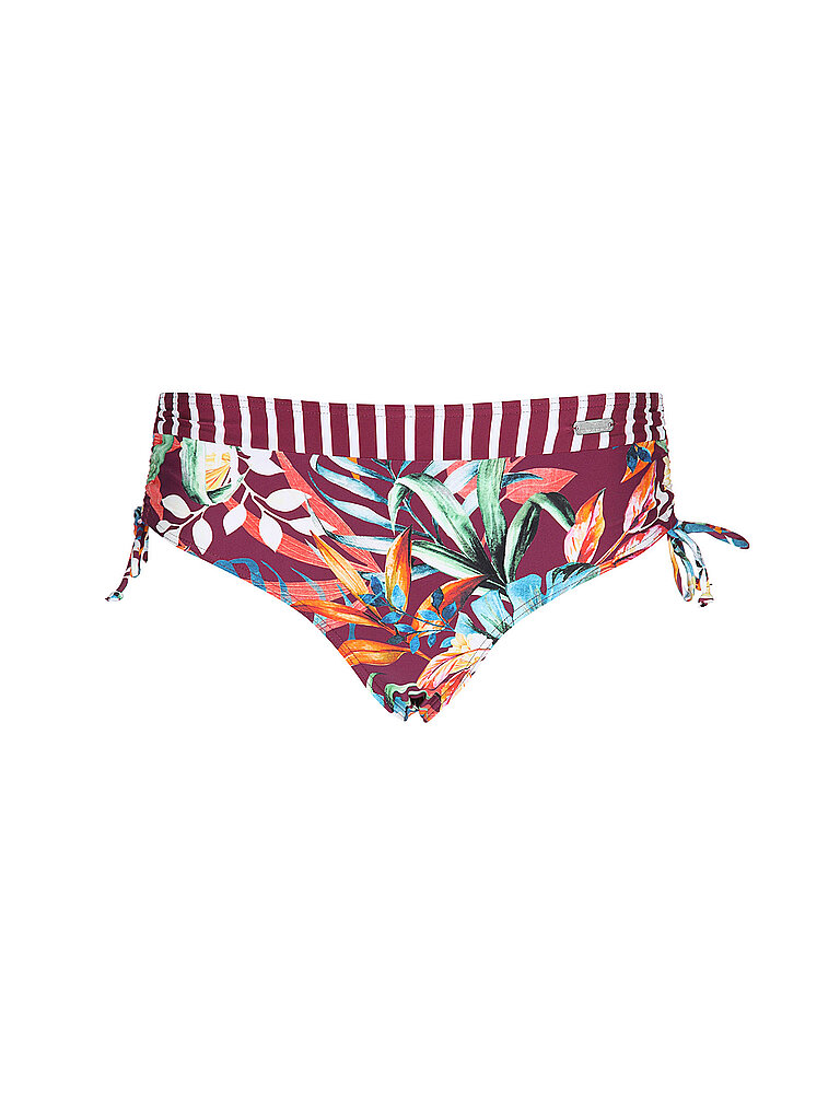 VENICE BEACH Damen Bikinihose mit Raffung dunkelrot | 38